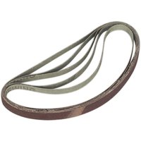 Loops 5 PACK - 12mm x 456mm Sanding Belts - 60 Grit Aluminium Oxide Slim Detail Loop