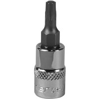 Loops T20 TRX Star Socket Bit - 1/4" Square Drive - PREMIUM S2 Steel Head Knurled Grip in Metallics