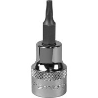 Loops T15 TRX Star Socket Bit - 3/8" Square Drive - PREMIUM S2 Steel Head Knurled Grip in Metallics