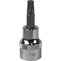 Loops T25 TRX Star Socket Bit - 3/8" Square Drive - PREMIUM S2 Steel Head Knurled Grip in Metallics