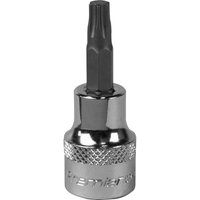 Loops T30 TRX Star Socket Bit - 3/8" Square Drive - PREMIUM S2 Steel Head Knurled Grip in Metallics