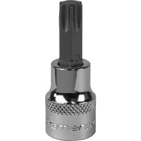 Loops T50 TRX Star Socket Bit - 3/8" Square Drive - PREMIUM S2 Steel Head Knurled Grip in Metallics