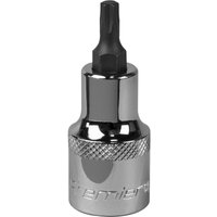 Loops T27 TRX Star Socket Bit - 1/2" Square Drive - PREMIUM S2 Steel Head Knurled Grip in Metallics