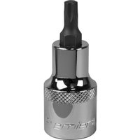 Loops T30 TRX Star Socket Bit - 1/2" Square Drive - PREMIUM S2 Steel Head Knurled Grip in Metallics