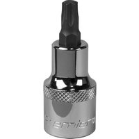 Loops T40 TRX Star Socket Bit - 1/2" Square Drive - PREMIUM S2 Steel Head Knurled Grip in Metallics