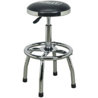 Loops Heavy-Duty Pneumatic Workshop Stool - Adjustable Height Swivel Rotating Seat