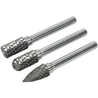 Loops 3 PACK - 10mm Tungsten Carbide Rotary Burr Bits Set - VARIOUS Cutting Heads