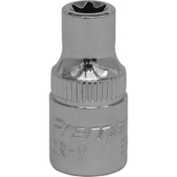Loops E6 TRX Star Socket Bit - 1/4" Square Drive - PREMIUM Drop Forged Head Knurled