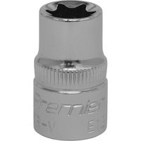 Loops E12 TRX Star Socket Bit - 3/8" Square Drive - PREMIUM Drop Forged Head Knurled