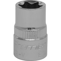 Loops E14 TRX Star Socket Bit - 3/8" Square Drive - PREMIUM Drop Forged Head Knurled