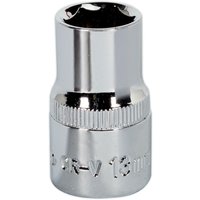 Loops 13mm Forged Steel Drive Socket - 1/2" Square Drive - Polished Chrome Vanadium in Metallics