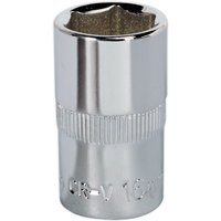 Loops 16mm Forged Steel Drive Socket - 1/2" Square Drive - Polished Chrome Vanadium in Metallics