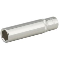 Loops 8mm Forged Steel DEEP Drive Socket - 1/4" Square Drive Polished Chrome Vanadium in Metallics