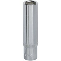 Loops 9mm Forged Steel DEEP Drive Socket - 1/4" Square Drive Polished Chrome Vanadium in Metallics