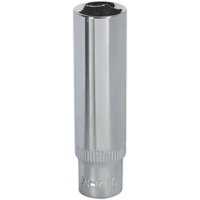 Loops 10mm Forged Steel DEEP Drive Socket - 1/4" Square Drive Polished Chrome Vanadium in Metallics
