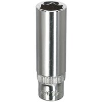 Loops 11mm Forged Steel DEEP Drive Socket - 1/4" Square Drive Polished Chrome Vanadium in Metallics