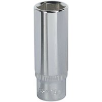 Loops 13mm Forged Steel DEEP Drive Socket - 1/4" Square Drive Polished Chrome Vanadium in Metallics