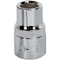 Loops 9mm Forged Steel Drive Socket - 3/8" Square Drive - Polished Chrome Vanadium in Metallics