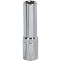 Loops 10mm Forged Steel DEEP Drive Socket - 3/8" Square Drive Polished Chrome Vanadium in Metallics