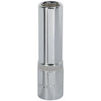 Loops 11mm Forged Steel DEEP Drive Socket - 3/8" Square Drive Polished Chrome Vanadium in Metallics