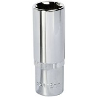 Loops 16mm Forged Steel DEEP Drive Socket - 3/8" Square Drive Polished Chrome Vanadium in Metallics