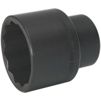 Loops 50mm Forged Bi-Hex Impact Socket - 3/4" Sq Drive - Corrosion Resistant - Steel in Metallics