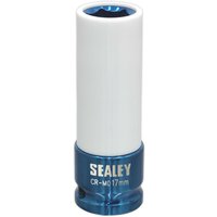 Loops 17mm Alloy Wheel Impact Socket - 1/2" Square Drive - Rim Protect Sleeved Socket