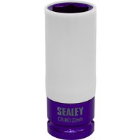 Loops 22mm Alloy Wheel Impact Socket - 1/2" Square Drive - Rim Protect Sleeved Socket