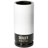 Loops 27mm Alloy Wheel Impact Socket - 1/2" Square Drive - Rim Protect Sleeved Socket