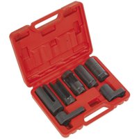 Loops 7 Piece Oxygen Sensor Socket Set - 3/8" & 1/2" Sq Drive - Windows & Slot Sockets