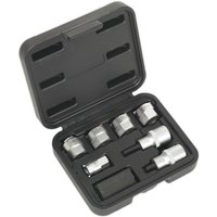 Loops 8pc McPherson Strut Nut Set - 1/2" Square Drive Castellated Sockets Teeth Tooth