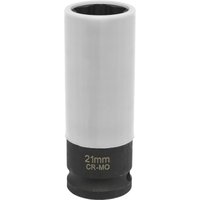 Loops 21mm Alloy Wheel Star Profile Impact Socket - 1/2" Sq Drive - For Hyundai