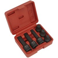 Loops 6pc Impact Spline Socket Bit Set - 1/2" Sq Drive - For VAG Steering Suspension