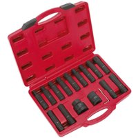 Loops 16pc TRX Male / Female & Hex IMPACT Socket Bit Set - 3/4" & 1" Square Drive