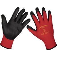 Loops 6 PAIRS Nitrile Foam Gloves - XL - Abrasion Resistant - Breathable Open Back