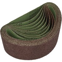 Loops 5 PACK - 100mm x 610mm Sanding Belts - 24 Grit Aluminium Oxide Cloth Backed Set