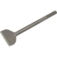Loops Wide Cranked Chisel - 75 x 300mm - SDS Max - Breaker Chisel Tile Stone Lifting in Metallics