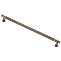 Loops Lined Bar Door Pull Handle - 370mm x 13mm - 320mm Centres - Antique Brass in Metallics