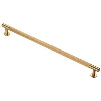 Loops Lined Bar Door Pull Handle - 370mm x 13mm - 320mm Centres - Satin Brass in Metallics