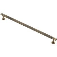 Loops Knurled Bar Door Pull Handle - 350mm x 13mm - 320mm Centres - Antique Brass in Metallics