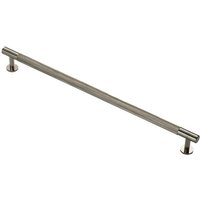 Loops Knurled Bar Door Pull Handle - 350mm x 13mm - 320mm Centres - Satin Nickel in Metallics