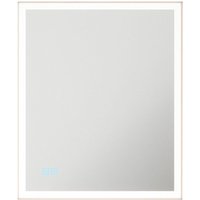 Loops 500 x 600mm IP44 LED Bathroom Mirror & Demister - Tunable White Diffused Border