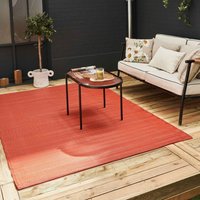 THE RUGS Reversible Weatherproof Outdoor Garden Patio Rug Solid Urban 1000 in Terracotta | Size: 150 cm x 220 cm