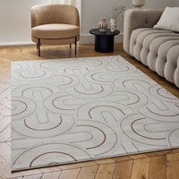 THE RUGS Carmel Modern Area Rugs & Runners Arch Design Soft Pile in Terracotta | Size: 80 cm x 300 cm