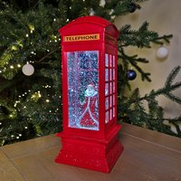 Samuel Alexander Red Phone Box Santa LED Water Spinner
