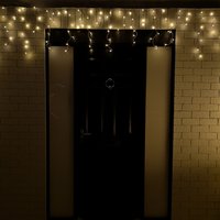 25m 1000 Warm LED Frosted Icicle Christmas Lights Timer