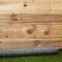 Samuel Alexander 5m x 0.9m x 25mm Galvanised Chicken Wire Garden Netting / Fencing in Silver