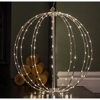 40cm Metal Folding Christmas Ball 156 Warm Leds