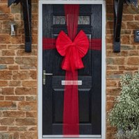 Samuel Alexander Large Red Christmas Door Bow Decoration 49 x 52cm