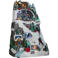 30cm Light up Christmas Winter Ski Village Scene Music LEDs